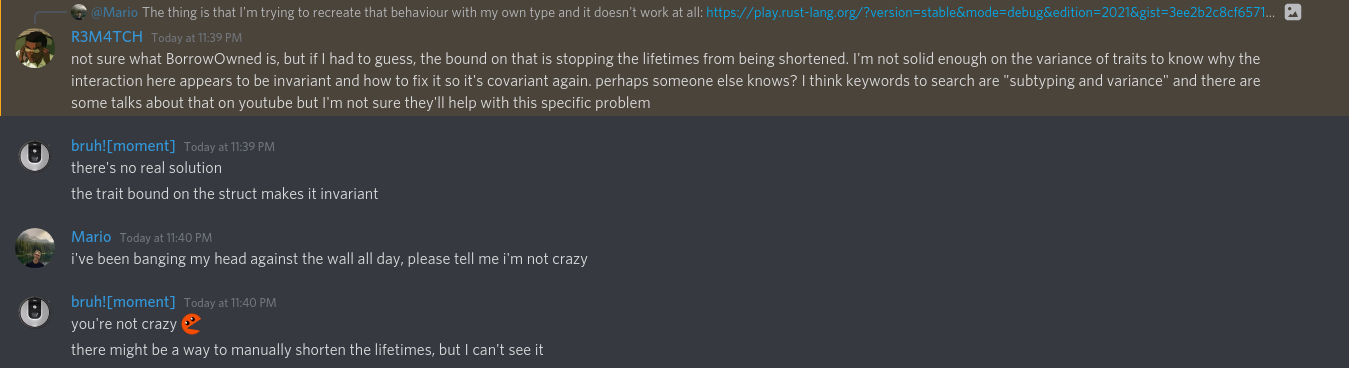 Discord discussion